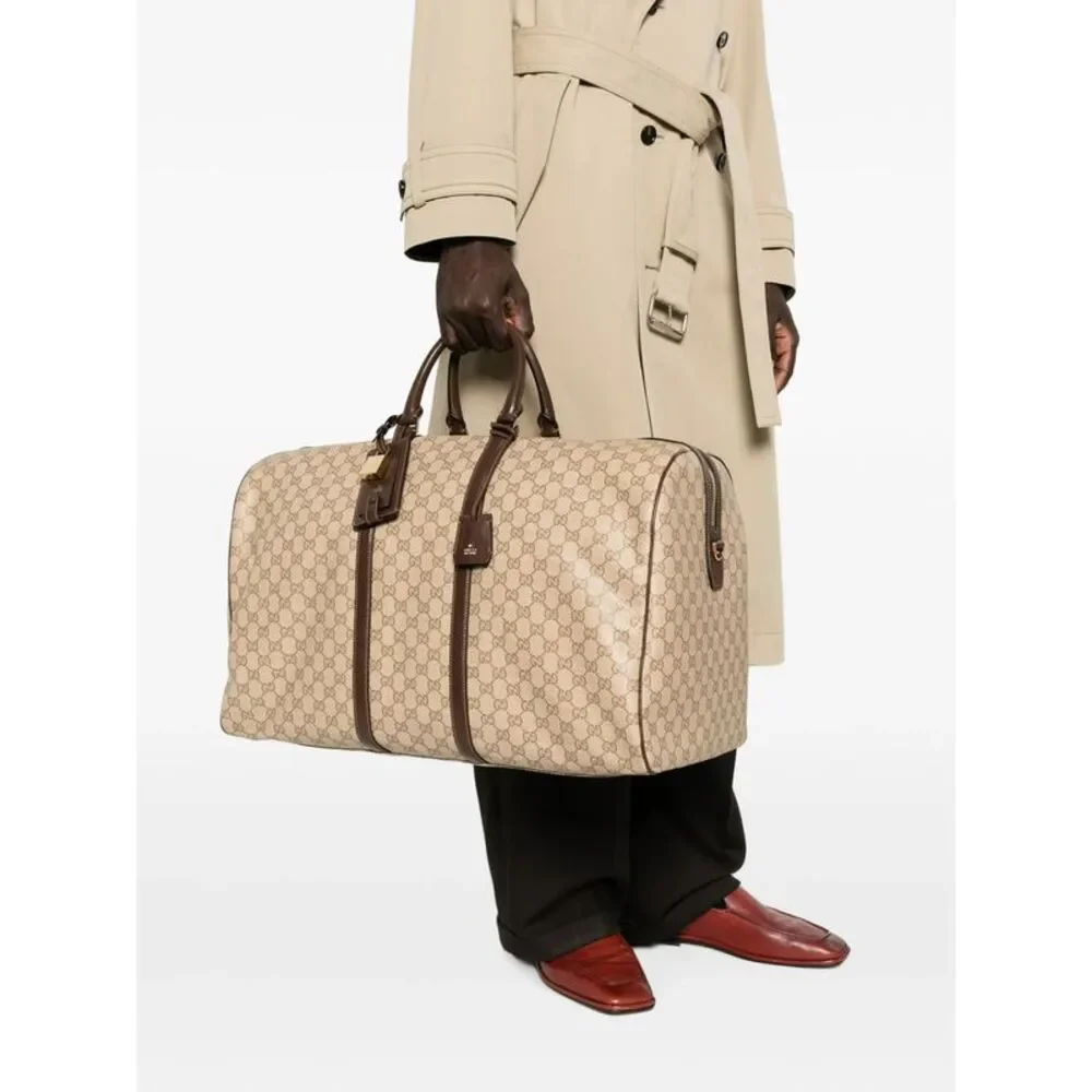 Gucci Neutrals Luggage & Holdalls Men